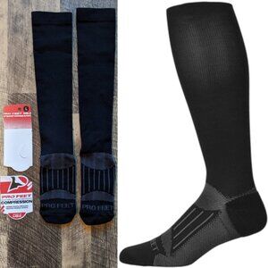 Pro Feet Compression Socks Over the Calf Black Large